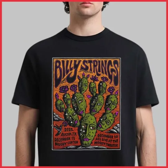Discover Billy Strings Austin Texas 2025 Night 2 Poster At ACL Live At The Moody T-Shirt