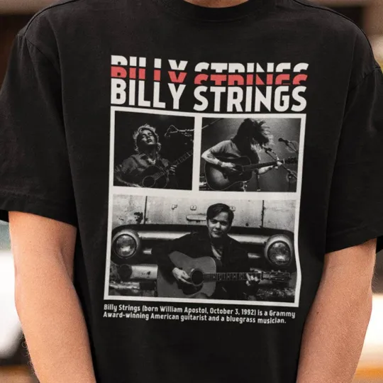Discover VTG Billy Strings artwork BLACK T-shirt UNISEX All sizes S-5XL JM1587