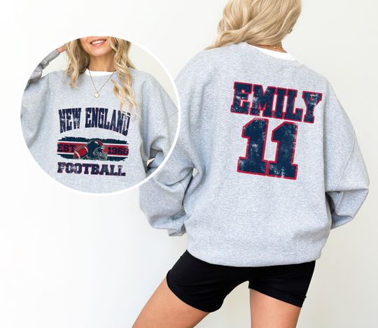 Discover Personalized New England Football Sweatshirts - T-Shirts - Hoodie, Football Crewneck Sweatshirt, New England Custom Football Shirt