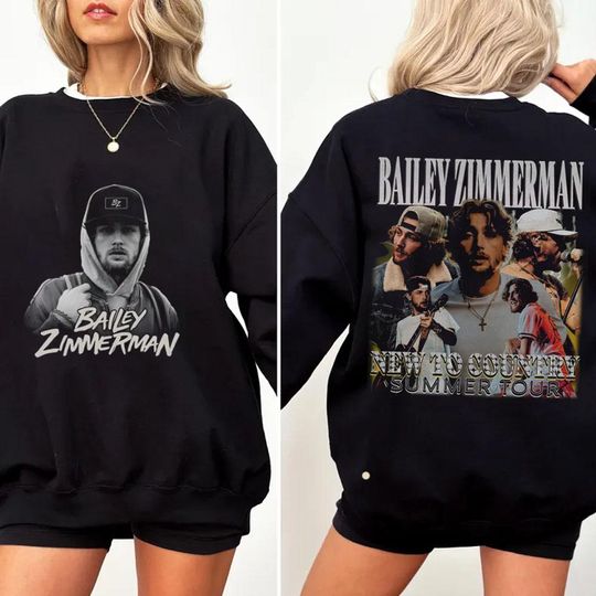 Discover Bailey Zimmerman Tour 2026 Shirt Country Music Concert T-Shirt Sweatshirt