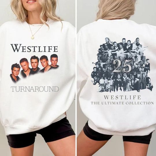 Discover Westlife 25 Years Tour Sweatshirt - Pop Music Concert