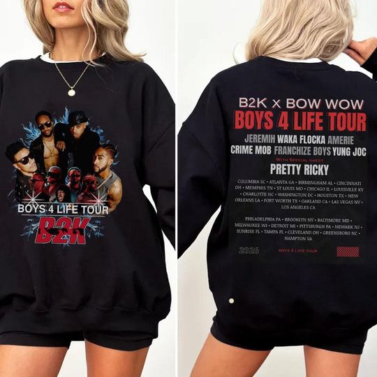 Discover B2K Vintage Tour 2026 Y2K R&B Music Sweatshirt