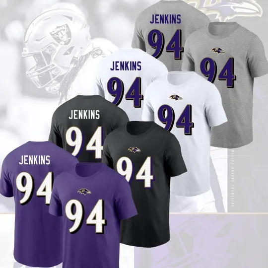 Discover John Jenkins #94 Baltimore Football 2025 Player Name & Number for Fan