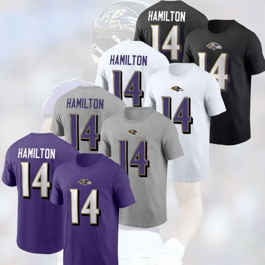 Discover Kyle Hamilton #14 Baltimore Football 2025 Player Name & Number for Fan