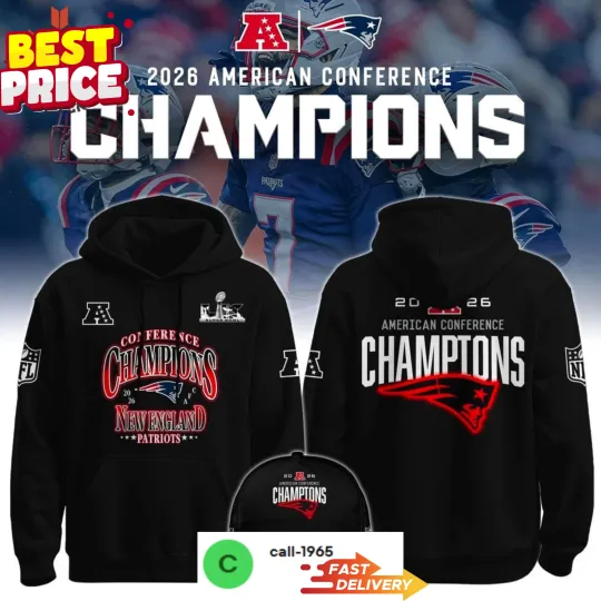 2026 American Conference Champions New England Patriots Hoodie, Fan Gift Tee