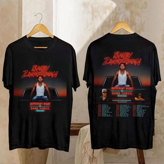 Discover Bailey Zimmerman Tour 2026 Shirt  Country Music Concert T-Shirt, Sweatshirt, Hoodie