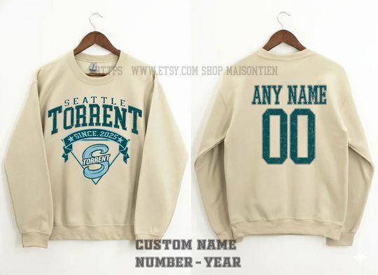 Discover Personalized Seattle TorrentSweatshirt, Seattle Torrent Crewneck, Seattle Hockey shirt, Custom Hockey Shirt, Hockey Gift Tee