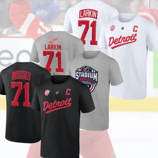 Discover Dylan Larkin #71 Detroit 2025 Hockey Stadium Series Name & Number