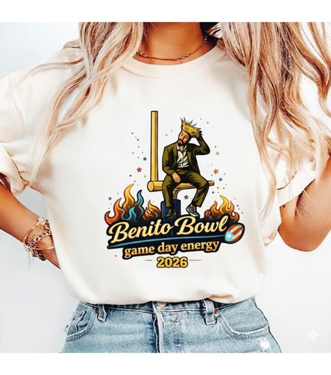 Benito Bowl 2026 Game Day Energy Shirt, Funny Football Tee, Retro Sports Fan T-Shirt Gift
