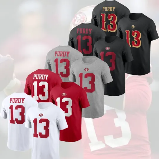 Discover Brock Purdy #13 San Francisco Football Team 2025 Player Name & Number Fan Gift