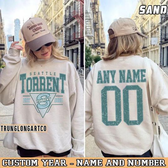 Discover Customized Seattle Torrent Double Sided Sweatshirt for Hockey Fans
