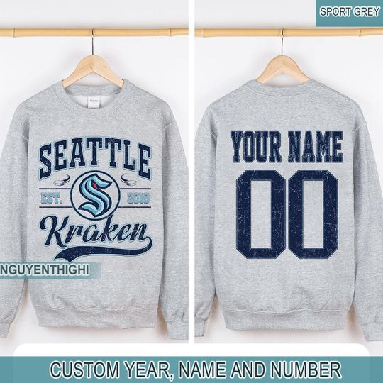 Discover Seattle Kraken Double Sided Sweatshirt for Youth and Adults