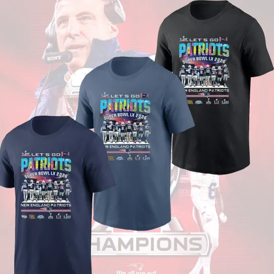 Discover Let's Go New England Patriots Super Bowl LX One Side Gift