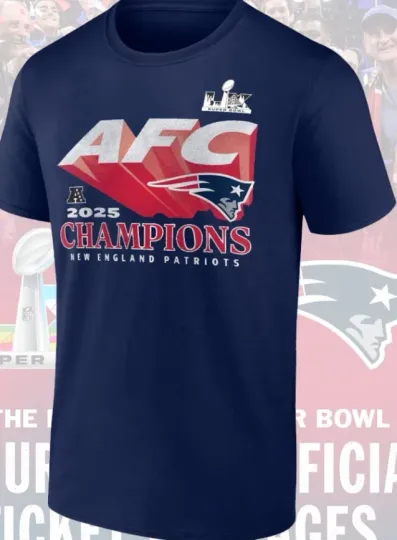 Discover New England Patriots 2026 AFC Champions navy color shirt