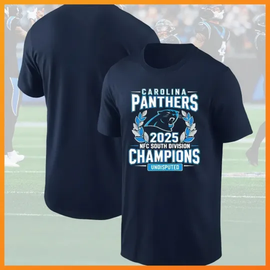 Discover Carolina Panthers 2025 NFC South Division Champions Undisputed T-Shirt Fan