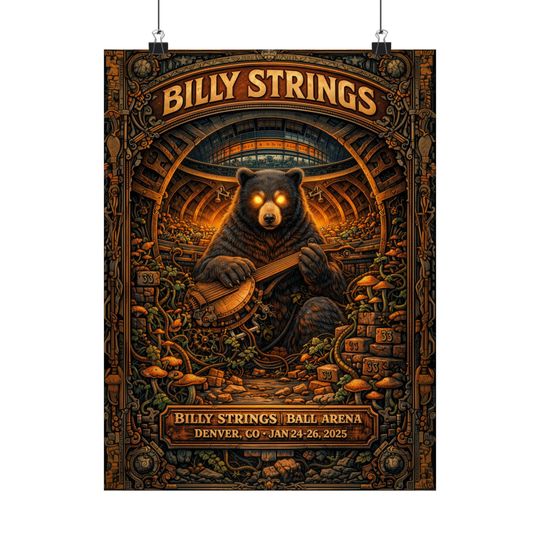 Discover Billy Strings | 1/24/25 - 1/26/25 | Denver, CO | Concert Poster  | V1