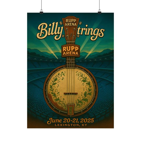Discover Billy Strings Rupp Arena Print: Lexington KY, Bluegrass Music Poster