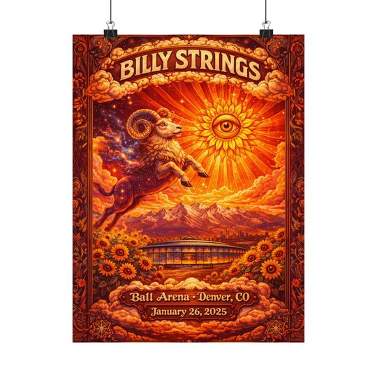 Discover Billy Strings | 1/26/25 | Denver, CO | Concert Poster  | N3