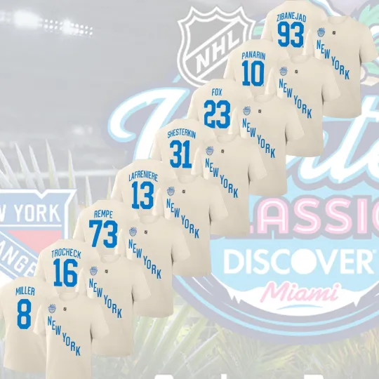 New York 2026 Winter Classic Name & Number: Panarin, Miller, Fox, Rempe