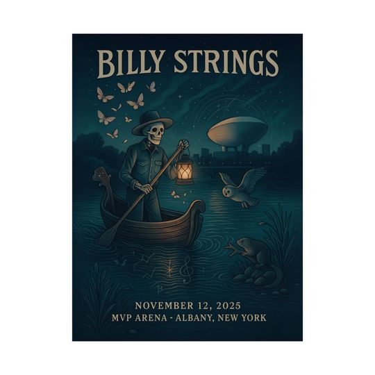 Discover Billy Strings Albany November 12, 2025 | MVP Arena | Concert Poster | V2