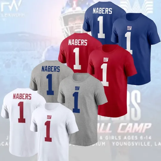 Discover Malik Nabers #1 New York Giants Player Number & Name For Fans Gift