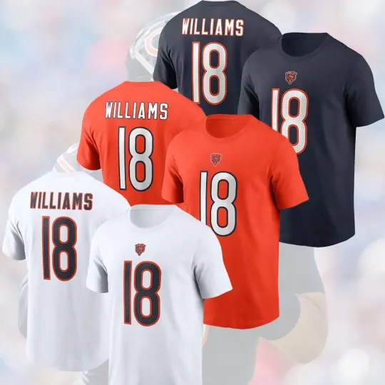 Caleb Williams #18 Chicago Bears Player Number & Name For Fans Gift