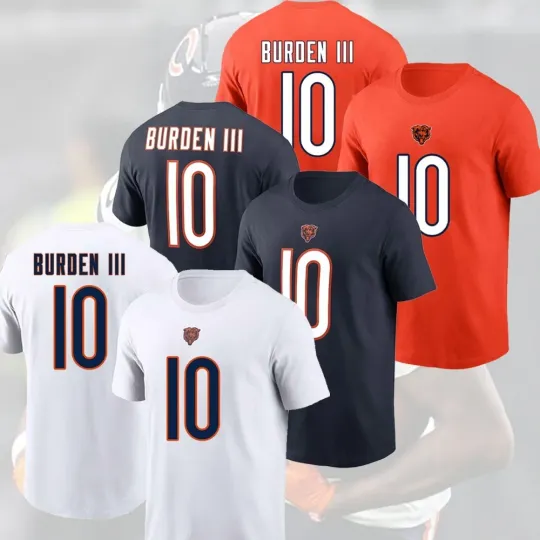 Discover Luther Burden III #10 Chicago Bears Player Number & Name For Fans Gift