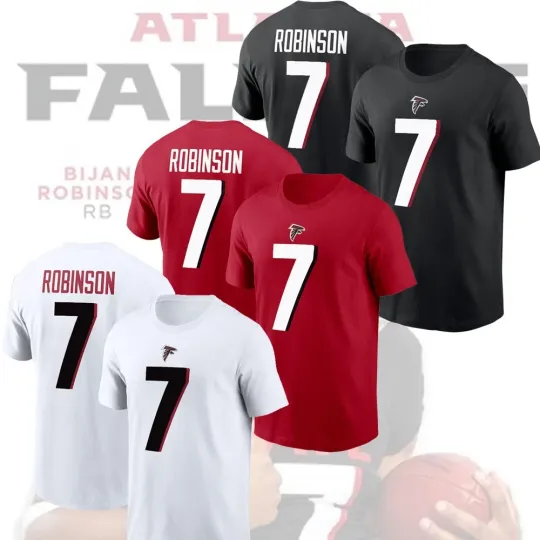 Bijan Robinson #7 Atlanta Falcons Player Name & Number For Fans Gift