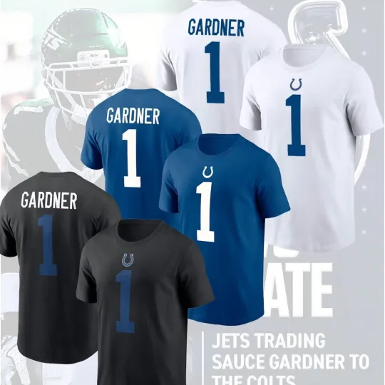 Discover Sauce Gardner #1 Indianapolis Colts Player Name & Number For Fans Gift
