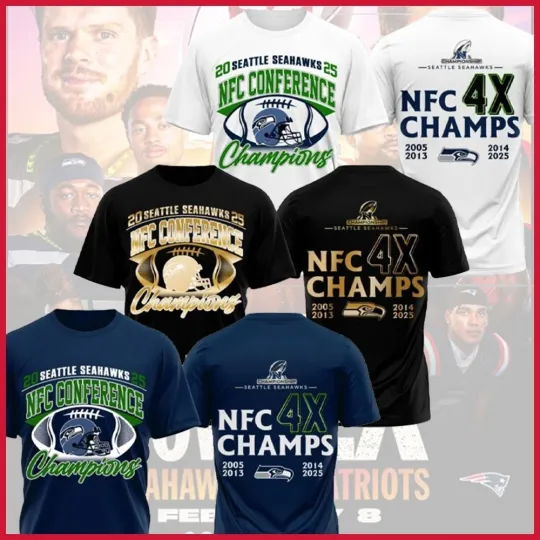 Discover Seattle Seaha 2025 NFC Champions Shirt 4X Conference Champions Gift