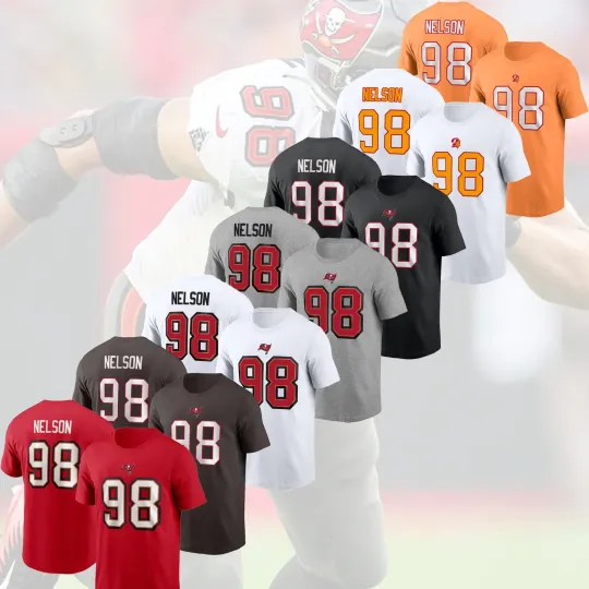 Discover Anthony Nelson #98 Tampa Bay Football 2025 Player Name & Number Gift