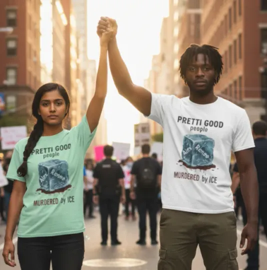 Discover 💔ALEX PRETTI & RENEE GOOD honoring shirt, Abolish ICE-Unisex Cotton Minneapolis