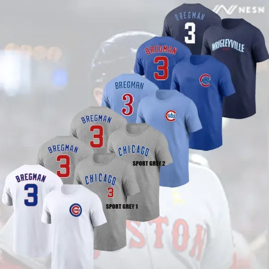 Alex Bregman #3 Chicago Cubs Player Name & Number Fan Gift