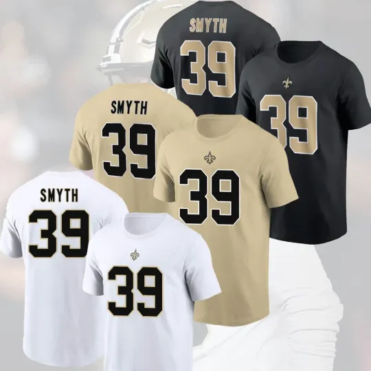 Charlie Smyth #39 New Orleans Saints Player Name & Number For Fans