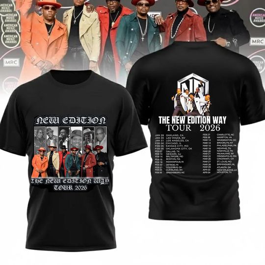 The New Edition Way Tour 2026 3D T-Shirt