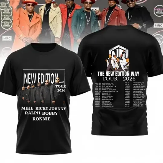 The New Edition Way Tour 2026 3D T-Shirt