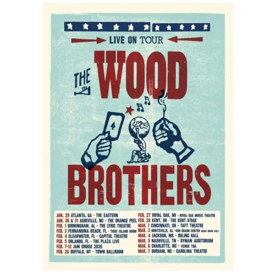 Discover The Wood Brothers Live On Tour Jan March 2026 Concert Poster