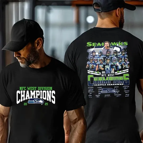 Discover Seattle Seahawks 2025 NFC West Division Champions Two TShirt