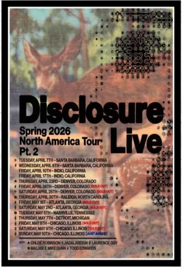 Discover Disclosure North America Tour 2026 Poster