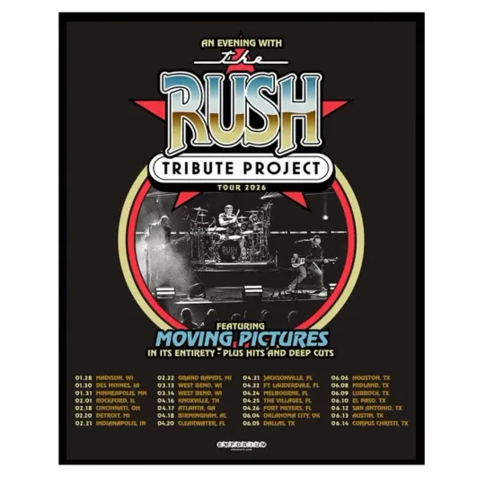 Discover The RUSH Tribute Project Announces 2026 Tour Poster