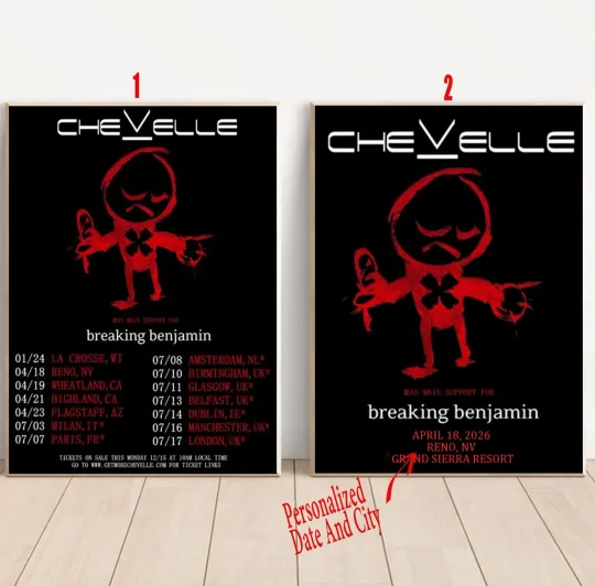 Discover Custom Chevelle North America Tour 2026 Poster