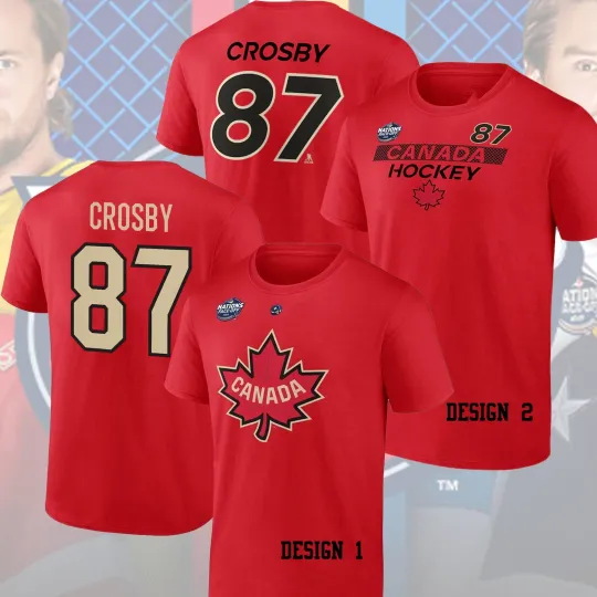 Canada Sidney Crosby #87 Name & Number Hockey 4 Nation Gift For Fans