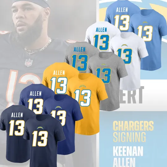 Discover Welcome Back Keenan Allen #13 Los Angeles Chargers 2025 Player Name & Number