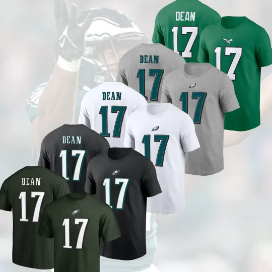 Discover HOT NEW!! Nakobe Dean #17 Philadelphia Eagles 2025 Player Name &Number for Fan