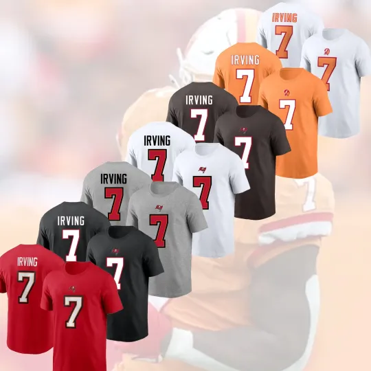 Discover HOT SALE !! BUCKYY Bn Irving #7 Tampa Bay Buccaneers 2025 Player Name & Number Gift
