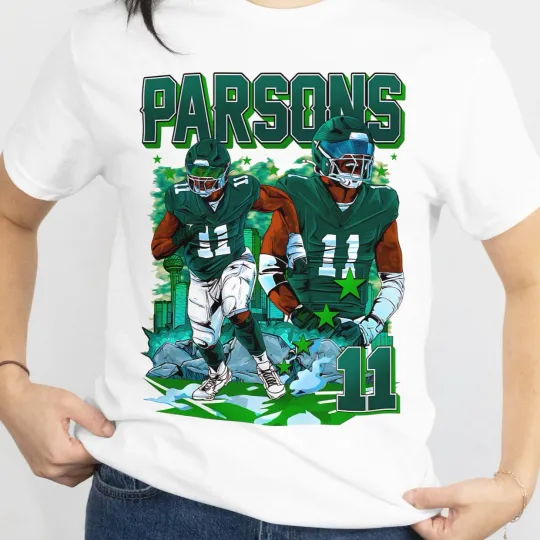 Discover Micah Parsons Dallas Cowboys T-Shirt, Mens Football Tee Vintage Retro