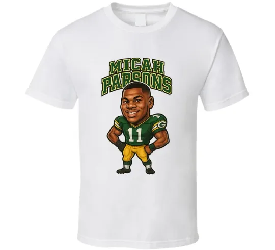 Micah Parsons Green Bay Football Caricature T-Shirt