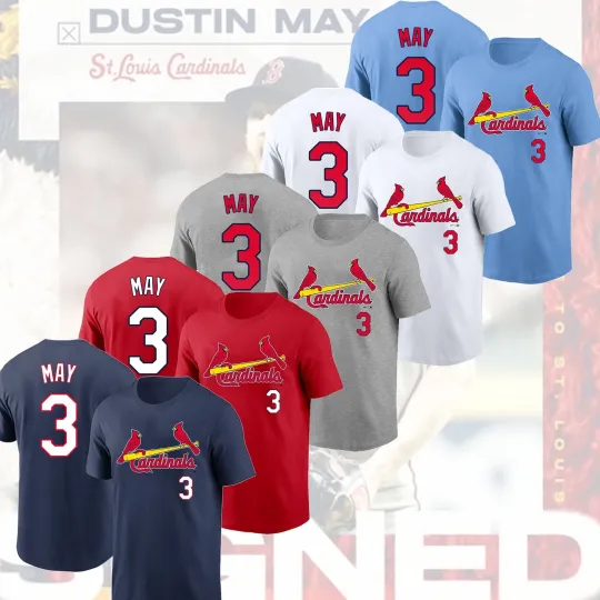 Discover HOT Welcome Dustin May #3 St. Louis Cardinals 2025 Player Name & Number for Fans