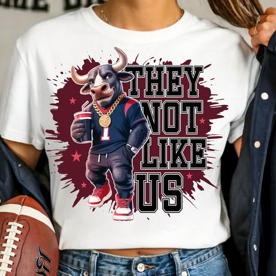 Discover They Not Like Us Football PNG Texans Football Shirt PNG Houston PNG Sublimation Design Football Touchdown Season Png Team Sport Png Download
