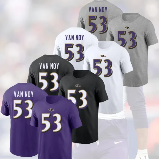 Discover HOT !! Kyle Van Noy #53 Baltimore Ravens 2025 Player Name & Number for Fan